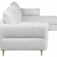 Canapé D'angle Convertible Réversible Avec Coffre 3-4 Places En Tissu Gris Clair Et Bois Clair DRISS -Boutique Miliboo canape dangle convertible reversible avec coffre 3 4 places en tissu gris clair et bois clair driss 51050 61715a83d9d41 1200 675