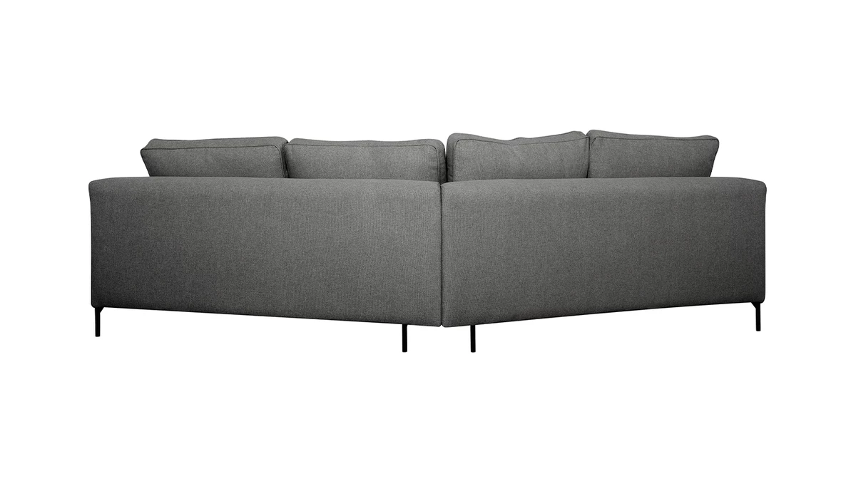 Canapé D'angle Design 5 Places En Tissu Gris Anthracite Et Métal Noir PUCHKINE 6 Canapé D'angle Design 5 Places En Tissu Gris Anthracite Et Métal Noir PUCHKINE – Image 4