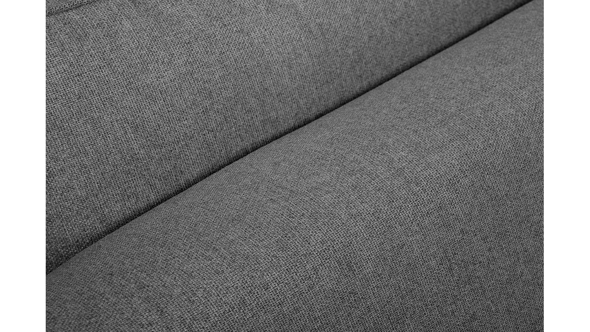 Canapé D'angle Design 5 Places En Tissu Gris Anthracite Et Métal Noir PUCHKINE 7 Canapé D'angle Design 5 Places En Tissu Gris Anthracite Et Métal Noir PUCHKINE – Image 5