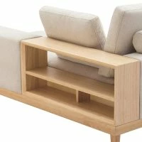 Canapé D'angle Droit 5 Places Avec Rangements En Tissu Effet Velours Texturé Beige Et Bois Clair KOMAO 15 Canapé D'angle Droit 5 Places Avec Rangements En Tissu Effet Velours Texturé Beige Et Bois Clair KOMAO -Boutique Miliboo canape dangle droit 5 places avec rangements en tissu effet velours texture beige et bois clair komao 51637 633adaea26017 1200 675