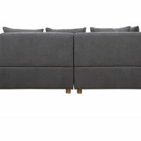 Canapé D'angle Gauche 3 Places En Tissu Effet Velours Gris Et Bois Clair HARLEM -Boutique Miliboo canape dangle gauche 3 places en tissu effet velours gris et bois clair harlem 49047 6023a70ede1c8 1200 675