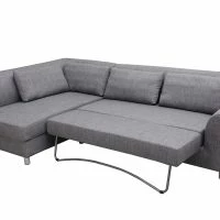 Canapé D'angle Gauche Convertible Avec Coffre 3 Places En Tissu Gris Et Acier Chromé MIAMI -Boutique Miliboo canape dangle gauche convertible avec coffre 3 places en tissu gris et acier chrome miami 21843 5d383bafd752e 1200 675