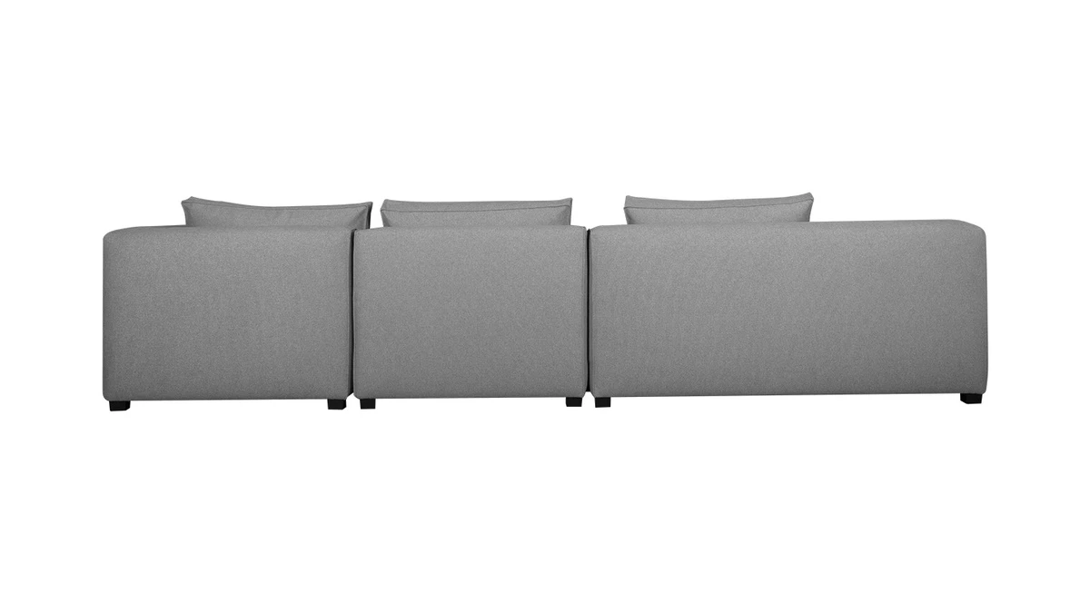 Canapé D'angle Moderne Modulable 4 éléments Gris Clair PLURIEL 5 Canapé D'angle Moderne Modulable 4 éléments Gris Clair PLURIEL – Image 3