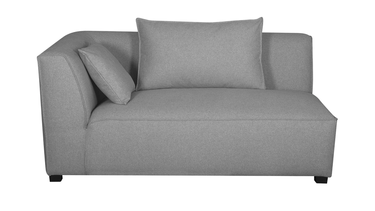 Canapé D'angle Moderne Modulable 4 éléments Gris Clair PLURIEL 6 Canapé D'angle Moderne Modulable 4 éléments Gris Clair PLURIEL – Image 4