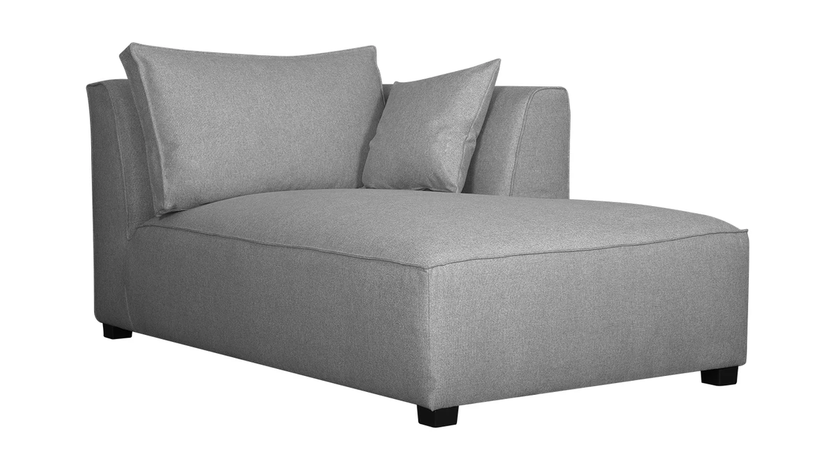 Canapé D'angle Moderne Modulable 4 éléments Gris Clair PLURIEL 8 Canapé D'angle Moderne Modulable 4 éléments Gris Clair PLURIEL – Image 6