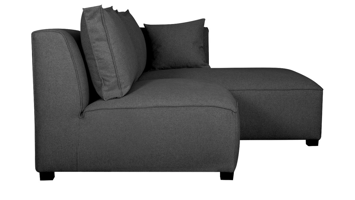 Canapé D'angle Modulable Gris Anthracite 2 éléments PLURIEL 5 Canapé D'angle Modulable Gris Anthracite 2 éléments PLURIEL – Image 3