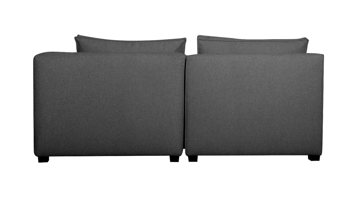 Canapé D'angle Modulable Gris Anthracite 2 éléments PLURIEL 6 Canapé D'angle Modulable Gris Anthracite 2 éléments PLURIEL – Image 4