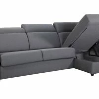 Canapé D'angle Réversible Et Convertible Avec Coffre Et Têtières Ajustables 4 Places En Tissu Gris NORO -Boutique Miliboo canape dangle reversible et convertible avec coffre et tetieres ajustables 4 places en tissu gris noro 49269 600198bde200d 1200 675