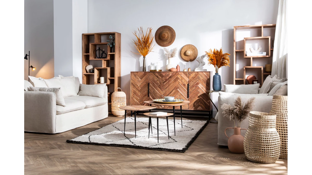 Canapé Déhoussable 3 Places En Lin Coloris Naturel MERLIN 11 Canapé Déhoussable 3 Places En Lin Coloris Naturel MERLIN – Image 9