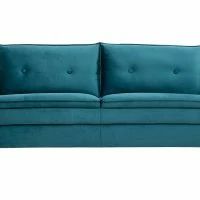 Canapé Design 3 Places En Tissu Velours Bleu Pétrole CLIFF - Miliboo & Stéphane Plaza