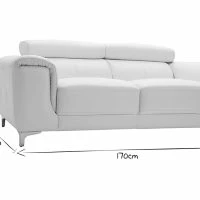 Canapé Design Avec Têtières Ajustables 2 Places Cuir Blanc Cassé Et Acier Chromé NEVADA -Boutique Miliboo canape design avec tetieres ajustables 2 places cuir blanc casse et acier chrome nevada 23189 5f5a035303c42 1200 675