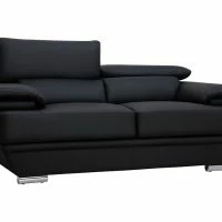 Canapé Design Avec Têtières Ajustables 2 Places Cuir Noir Et Acier Chromé EWING -Boutique Miliboo canape design avec tetieres ajustables 2 places cuir noir et acier chrome ewing 23225 62fe033db5714 1200 675