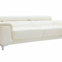 Canapé Design Avec Têtières Ajustables 3 Places Cuir Blanc Et Acier Chromé NEVADA -Boutique Miliboo canape design avec tetieres ajustables 3 places cuir blanc et acier chrome nevada 23190 61421184ee6f6 1200 675