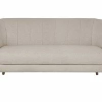 Canapé Scandinave 2-3 Places En Tissu Beige Et Bois Clair ISIS