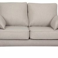 Canapé Scandinave 2 Places En Tissu Beige Et Bois Clair PAPEL