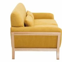 Canapé Scandinave 2 Places En Tissu Effet Velours Jaune Moutarde Et Bois Clair YOKO -Boutique Miliboo canape scandinave 2 places en tissu effet velours jaune moutarde et bois clair yoko 50351 619fb5e8f02fa 1200 675