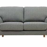 Canapé Scandinave 2 Places En Tissu Gris Et Bois Clair ALICE