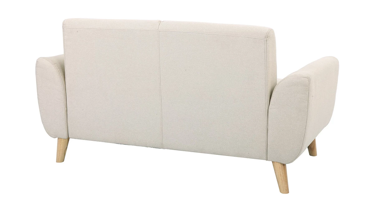 Canapé Scandinave 2 Places En Tissu Naturel Et Bois Clair EKTOR 5 Canapé Scandinave 2 Places En Tissu Naturel Et Bois Clair EKTOR – Image 3