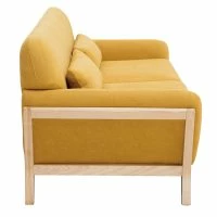Canapé Scandinave 3 Places En Tissu Effet Velours Jaune Moutarde Et Bois Clair YOKO -Boutique Miliboo canape scandinave 3 places en tissu effet velours jaune moutarde et bois clair yoko 50350 619faf905252a 1200 675