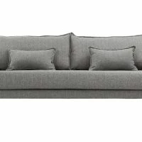 Canapé Scandinave 3 Places En Tissu Gris Et Bois Clair KATE