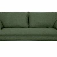 Canapé Scandinave 3 Places En Tissu Kaki Et Bois Clair CREEP