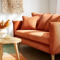 Canapé Scandinave 3 Places En Tissu Velours Côtelé Terre Brûlée Et Bois Clair OLYMPIA -Boutique Miliboo canape scandinave 3 places en tissu velours cotele terre brulee et bois clair olympia 52008 634e839e4f448 1200 675