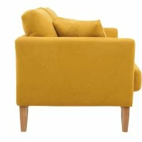 Canapé Scandinave Déhoussable 2 Places En Tissu Effet Velours Moutarde Et Bois Clair OSLO -Boutique Miliboo canape scandinave dehoussable 2 places en tissu effet velours moutarde et bois clair oslo 49044 63edf7d79c652 1200 675