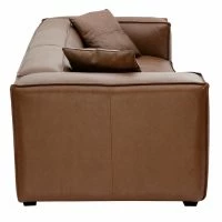 Canapé Vintage 3 Places Cuir Marron Et Bois Noir COBAIN 12 Canapé Vintage 3 Places Cuir Marron Et Bois Noir COBAIN -Boutique Miliboo canape vintage 3 places cuir marron et bois noir cobain 50586 61dc15e09bcd7 1200 675