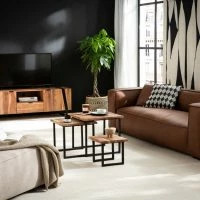 Canapé Vintage 3 Places Cuir Marron Et Bois Noir COBAIN 15 Canapé Vintage 3 Places Cuir Marron Et Bois Noir COBAIN -Boutique Miliboo canape vintage 3 places cuir marron et bois noir cobain 50586 62568bba0e69b 1200 675