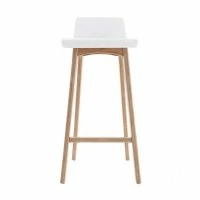Chaise De Bar Scandinave 75 Cm Bois Et Blanc BALTIK