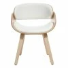 Chaise Design Blanc Et Bois Clair BENT