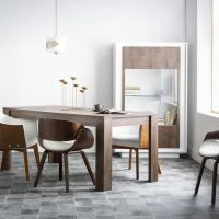 Chaise Design Blanc Et Bois Foncé Noyer BENT -Boutique Miliboo chaise design blanc et bois fonce noyer bent 42645 5c05111695ccf 1200 675