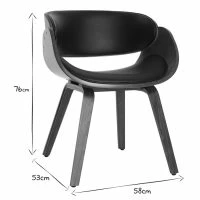 Chaise Design Noir Et Bois Foncé Noyer BENT 18 Chaise Design Noir Et Bois Foncé Noyer BENT -Boutique Miliboo chaise design noir et bois fonce noyer bent 42646 62fb4dd7e3bd2 1200 675