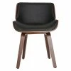 Chaise Design Noir Et Bois Foncé RUBBENS