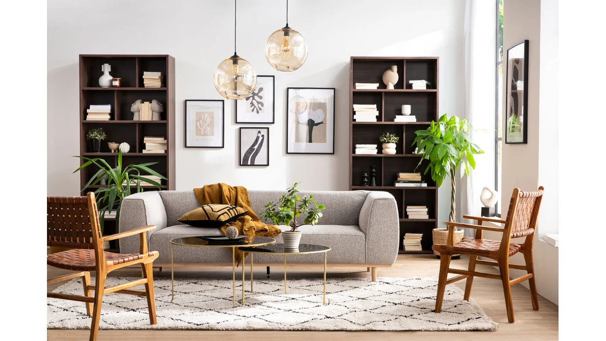 Chaise En Bois Teck Massif Et Sangles En Cuir Marron LODGE 9 Chaise En Bois Teck Massif Et Sangles En Cuir Marron LODGE – Image 7