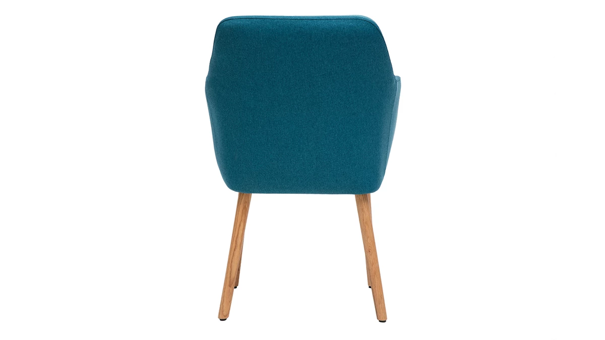 Chaise Scandinave En Tissu Bleu Canard Et Bois Clair ALEYNA 6 Chaise Scandinave En Tissu Bleu Canard Et Bois Clair ALEYNA – Image 4