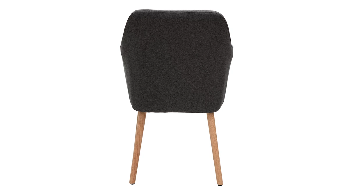 Chaise Scandinave En Tissu Gris Anthracite Et Bois Clair ALEYNA 6 Chaise Scandinave En Tissu Gris Anthracite Et Bois Clair ALEYNA – Image 4