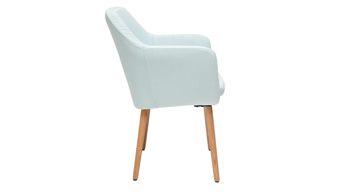 Chaise Scandinave En Tissu Menthe à L'eau Et Bois Clair Massif ALEYNA 5 Chaise Scandinave En Tissu Menthe à L'eau Et Bois Clair Massif ALEYNA – Image 3