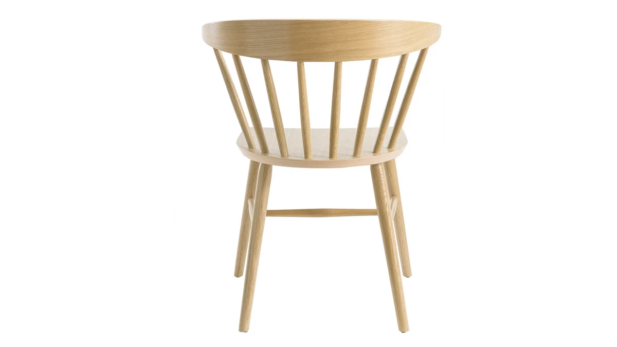 Chaises à Barreaux Bois Clair Chêne (lot De 2) DARIA 7 Chaises à Barreaux Bois Clair Chêne (lot De 2) DARIA – Image 5