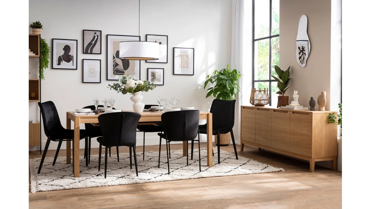 Chaises Design En Tissu Effet Velours Gris Et Métal Noir (lot De 2) BLAZE 9 Chaises Design En Tissu Effet Velours Gris Et Métal Noir (lot De 2) BLAZE – Image 7