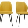 Chaises Design En Tissu Effet Velours Jaune Moutarde Et Métal Noir (lot De 2) FANETTE -Boutique Miliboo chaises design en tissu effet velours jaune moutarde et metal noir lot de 2 fanette 52684 63ff398380aad 1200 675