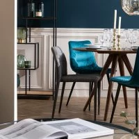 Chaises Design En Tissu Velours Bleu Pétrole Et Métal Noir (lot De 2) PARKER -Boutique Miliboo chaises design en tissu velours bleu petrole et metal noir lot de 2 parker 47832 60784d39467c4 1200 675