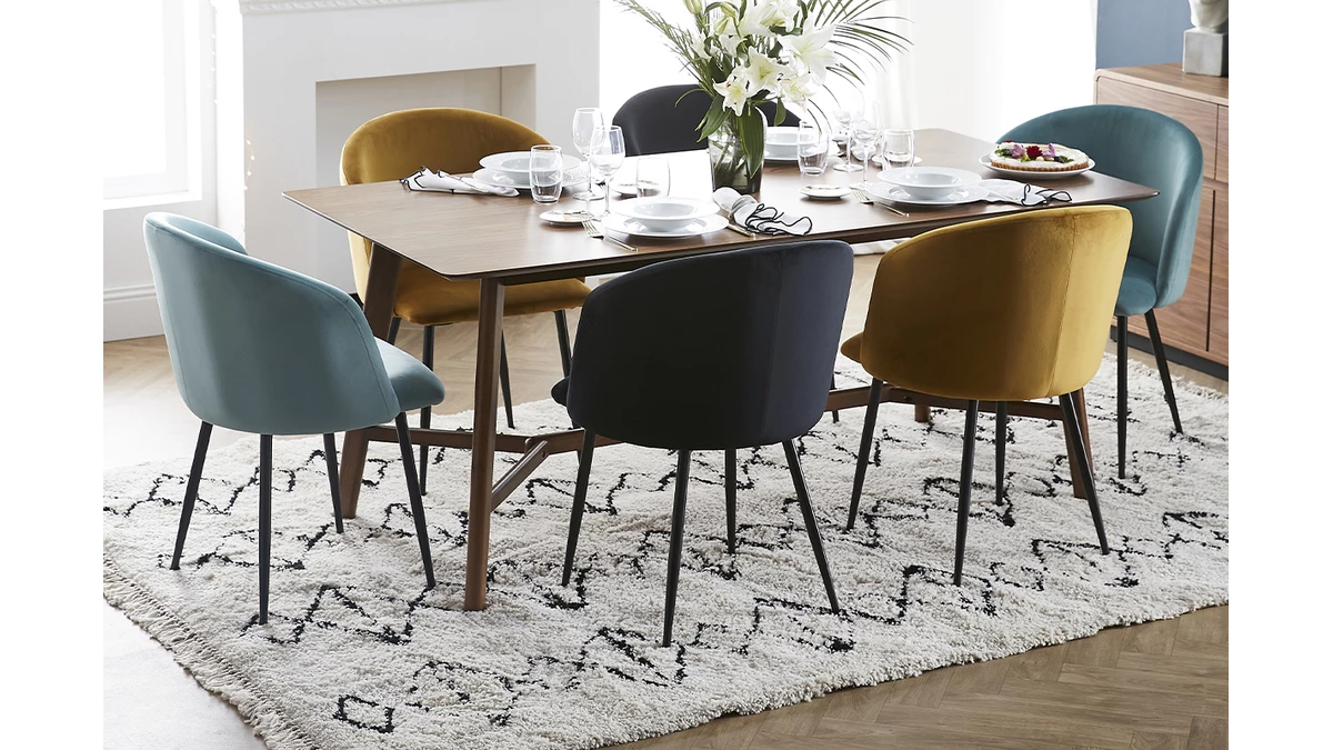 Chaises Design En Tissu Velours Bronze Et Métal Noir (lot De 2) VANITY 9 Chaises Design En Tissu Velours Bronze Et Métal Noir (lot De 2) VANITY – Image 7