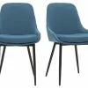 Chaises En Tissu Bleu Canard Et Métal Noir (lot De 2) HOLO -Boutique Miliboo chaises en tissu bleu canard et metal noir lot de 2 holo 51847 6290ad889c465 1200 675