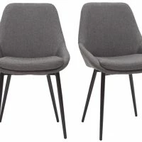 Chaises En Tissu Gris (lot De 2) HOLO - Miliboo & Stéphane Plaza
