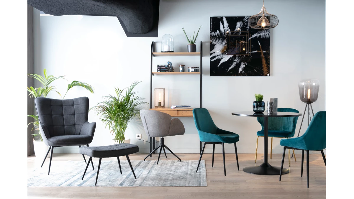 Chaises En Tissu Gris (lot De 2) HOLO - Miliboo & Stéphane Plaza 9 Chaises En Tissu Gris (lot De 2) HOLO - Miliboo & Stéphane Plaza – Image 7