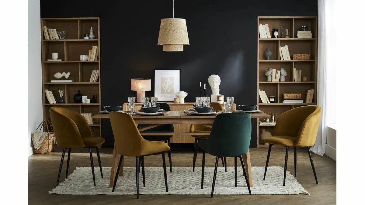 Chaises En Tissu Velours Bronze Et Métal Noir (lot De 2) HOLO 9 Chaises En Tissu Velours Bronze Et Métal Noir (lot De 2) HOLO – Image 7