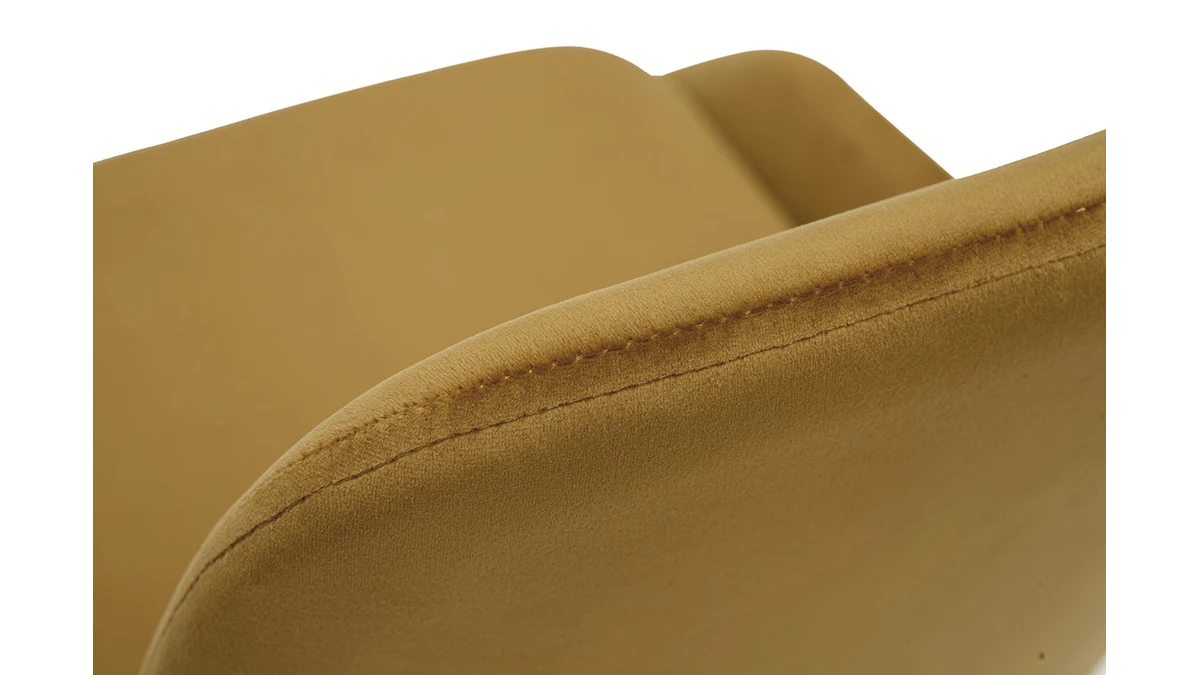 Chaises En Tissu Velours Bronze Et Métal Noir (lot De 2) HOLO 8 Chaises En Tissu Velours Bronze Et Métal Noir (lot De 2) HOLO – Image 6