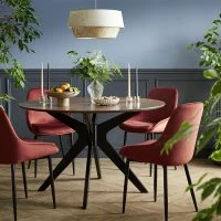 Chaises En Tissu Velours Rouge Tomette Et Métal Noir (lot De 2) HOLO -Boutique Miliboo chaises en tissu velours rouge tomette et metal noir lot de 2 holo 51845 638dc484b06f3 1200 675