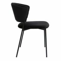 Chaises Noires En Tissu Velours Et Métal (lot De 2) FELIZ -Boutique Miliboo chaises noires en tissu velours et metal lot de 2 feliz 50844 61dc1f4764d34 1200 675